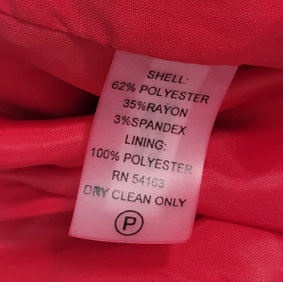 Calvin Klein Red Single-Button Blazer - Picture 5 of 8